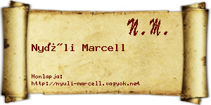 Nyúli Marcell névjegykártya