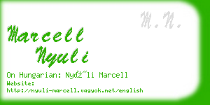 marcell nyuli business card